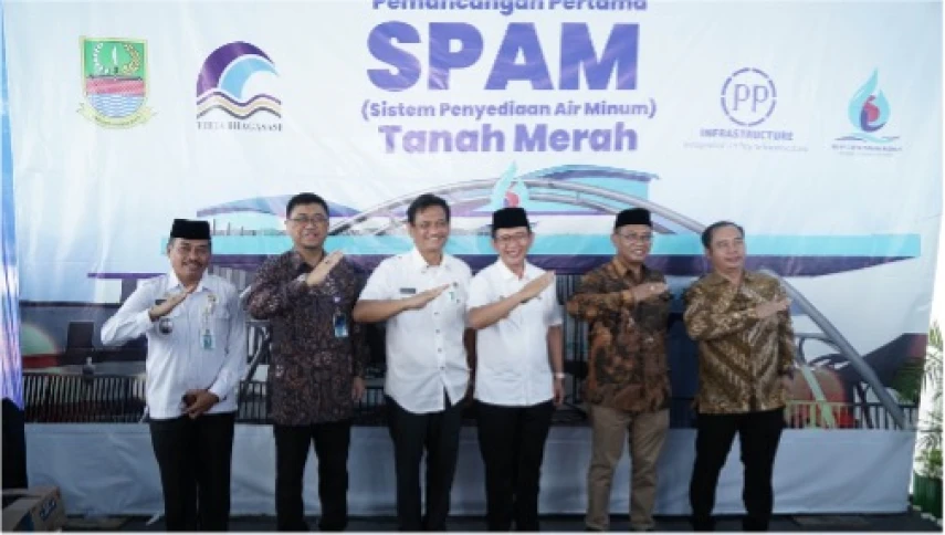 PTPP Melalui Anak Usaha dan Cucu Usaha Lakukan Pemancangan Pertama SPAM Tanah Merah Kapasitas 200 Lpd