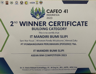 Juara 2 Proyek IT Mandiri Bumi Slipi Kategori Gedung - ASEAN BIM Competition 2023