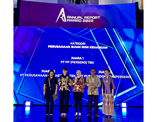 Juara 1 Kategori Perusahaan BUMN Non Keuangan untuk PTPP