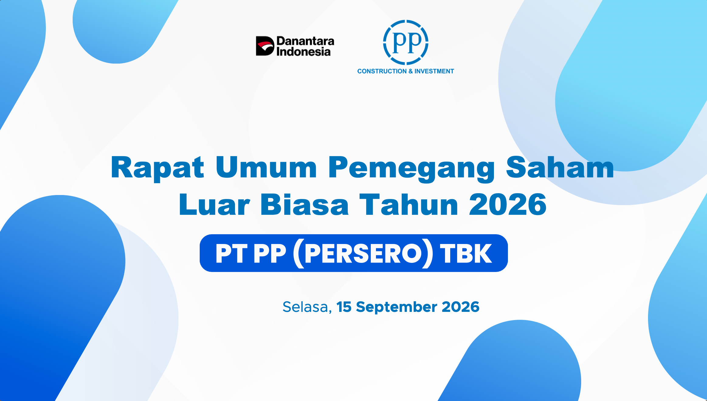 Materi Rapat Umum Pemegang Saham Luar Biasa PT PP (Persero) Tbk Tahun 2026